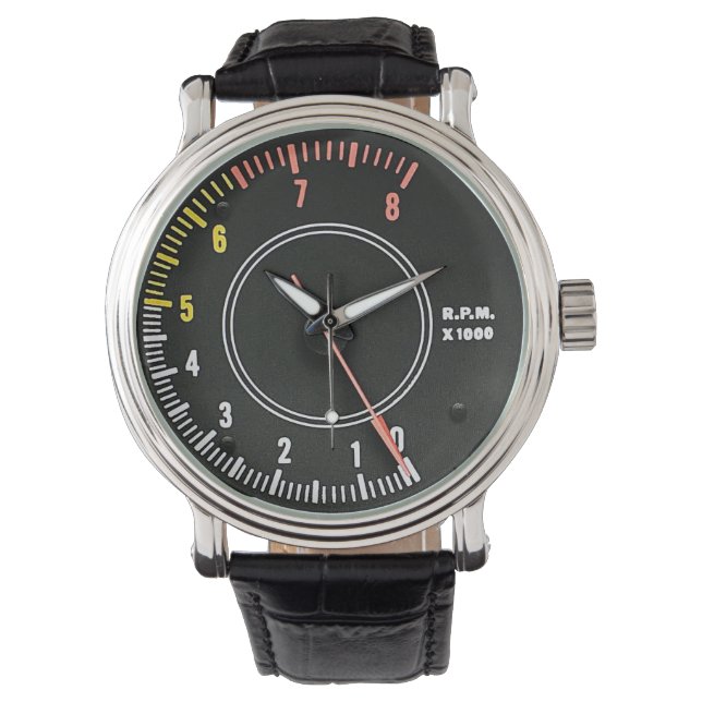 Montre Tachomètre de voiture de sport classique des année (devant)