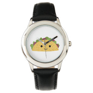 Montre Taco de sourire de Kawaii de bande dessinée