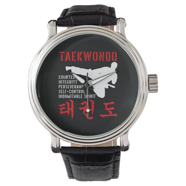 Montre Taekwondo Tenets Martial Arts (devant)
