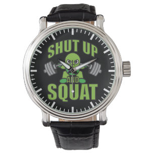 Montre Tais-Toi Et Squat Kawaii Anime Powerlifter Cartoon