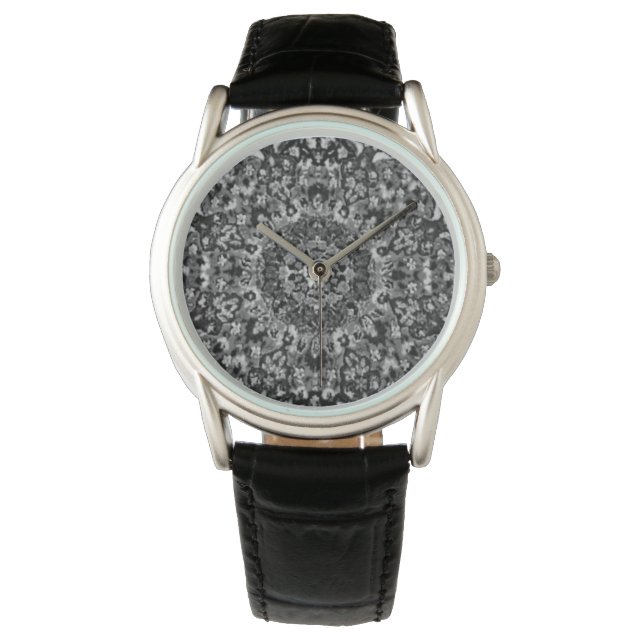 Montre Tapis Oriental noir et blanc (devant)