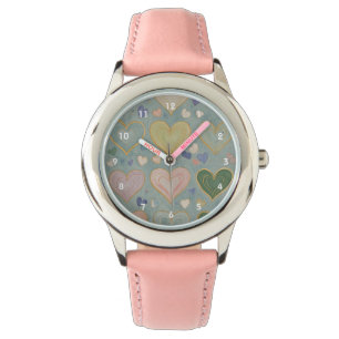 Montre Tapisserie Pastel Heart