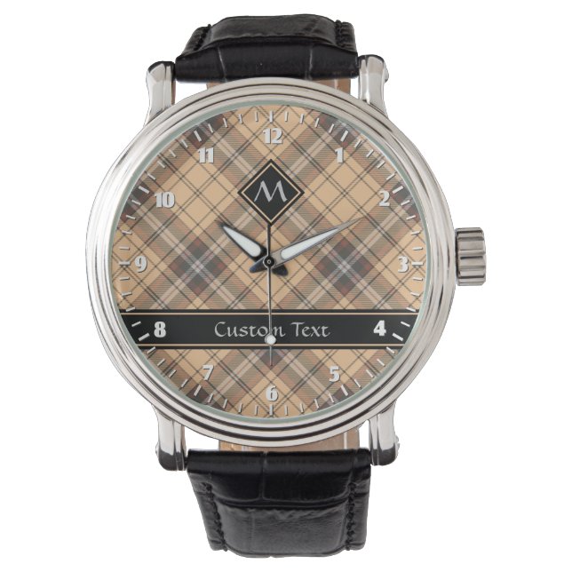 Montre Tartan beige et Brown (devant)