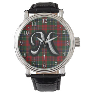 Montre Tartan écossais de monogramme de MacLean M de cla