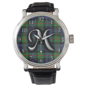 Montre Tartan écossais de monogramme de Murray de clan