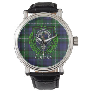 Montre Tartan et blason du clan écossais Forbes