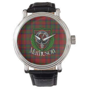 Montre Tartan et blason du clan écossais Matheson