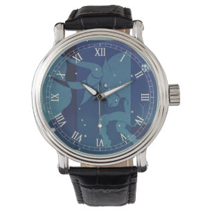 Montre Taurus Bull Constellation Astrologie Zodiaque Vint