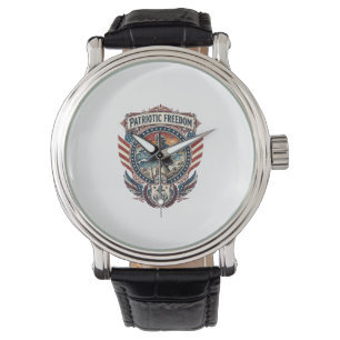 Montre Tee-shirt graphique vectoriel Patriotic Beachcombe