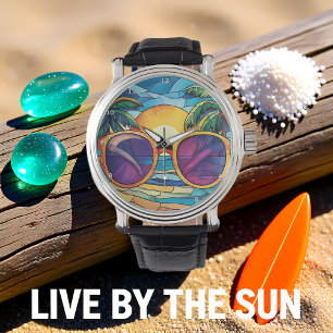 Montre Teintes de coucher de soleil et marées tropicales 