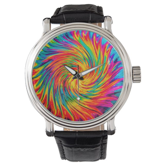 MONTRE TEINTURE LIE VENT ABSTRAIT (devant)