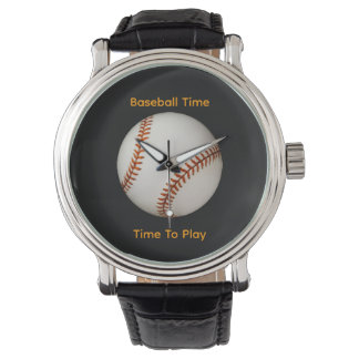 Montre Temps de baseball, le moment de jouer Mens Vintage