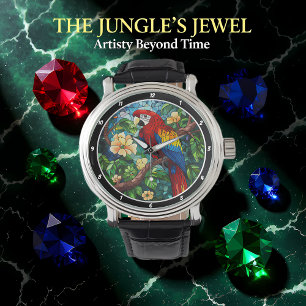 Montre "Temps de la Canopée Tropicale" - Perroquet en Ver