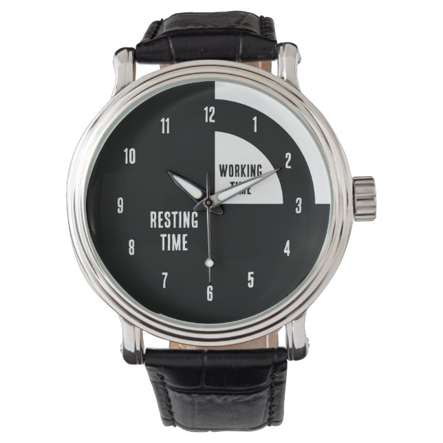 Montre Temps de repos / Temps de travail Drôle (devant)