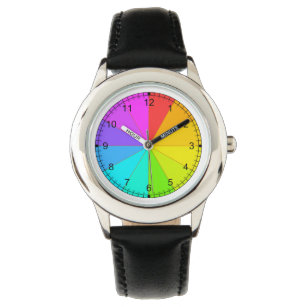 Montre Temps d'enseignement Rainbow Color Wheel Watch for