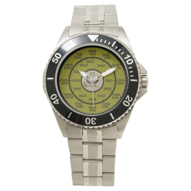 Montre Temps militaire Drab Green Americana (devant)