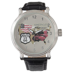 Montre Temps vintage de l'itinéraire 66