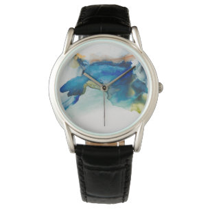 Montre Terrain Abstrait - Bleu