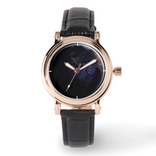 Montre Terre Pleine Montrant Les Lumières De La Ville D'E