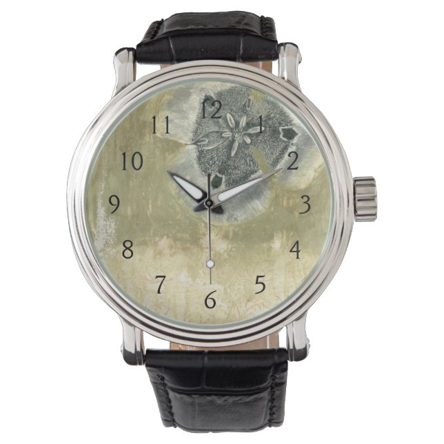 Montre Tête de fleurs Abstraite de texture laquée (devant)