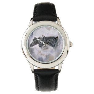 Montre Têtes de cheval noires de beautés