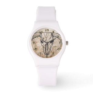 Montre Texas Longhorn Bull Skull