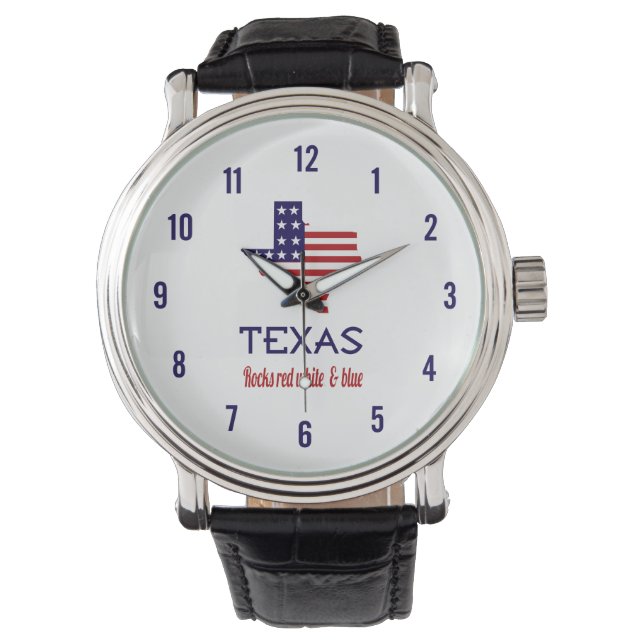 Montre Texas Rocks Red White & Blue (devant)