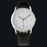 Montre Texture de Marbre blanc de luxe<br><div class="desc">Image simple et minimaliste d'une texture de marbre blanc de luxe. Chiffres noirs et nom personnalisé.</div>