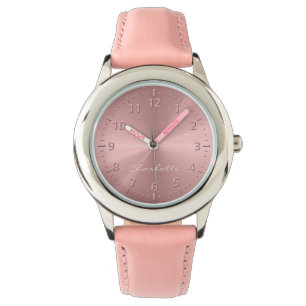Montre Texture métallique métallique radiale Rose personn