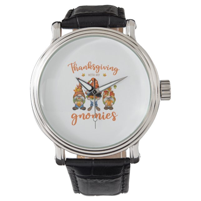 Montre Thanksgiving Avec Mes Gnomies Les Gnomes D'Automne (devant)