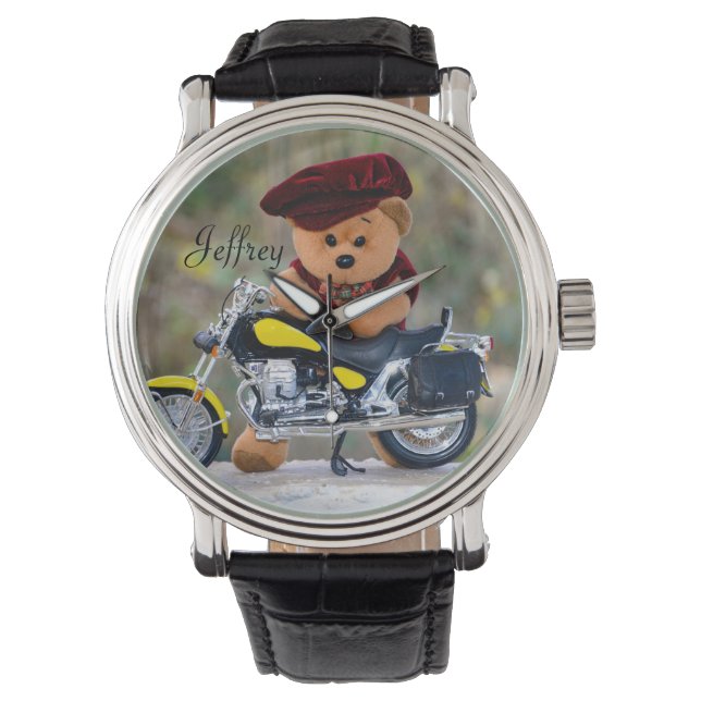 Montre The Biker's Teddy - avec votre nom - (devant)