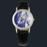Montre The Sacred Moment eWatch Watch<br><div class="desc">This expressive portrait depicts Jesus Christ in a moment of deep and humble prayer. The artwork is rendered with soft blue and white tones to create a peaceful, heavenly atmosphere. The cool colors symbolize purity, faith, and spiritual calm, while the highlights represent divine presence and hope. This portrait focuses on...</div>