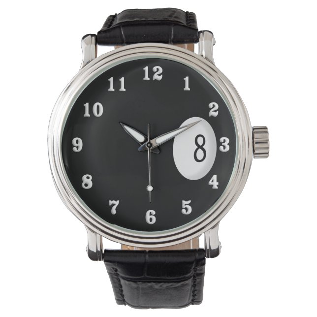 Montre Thème Huit Ball Billiard (devant)