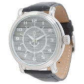 Montre Thème nautique rustique en bois d'aspect authentiq (Incliné)