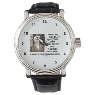 Montre Thomas Edison Source D'Énergie Solaire Sun