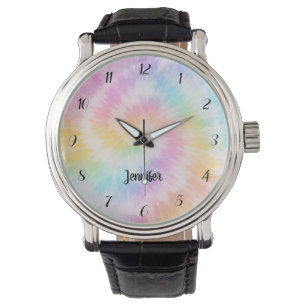 Montre Tie-Dye Rose Pâle Girly Chic