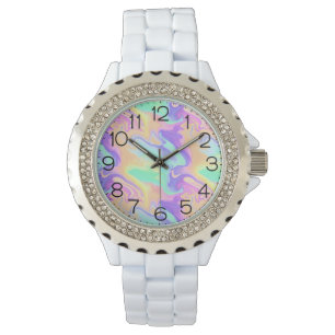 Montre Tie Dye Swirl Marbre Retro Super