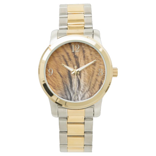 Montre Tiger Grandes Gros Chat Inde Faune Faux Fur (devant)