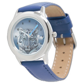 Montre Tigre bleu blanc