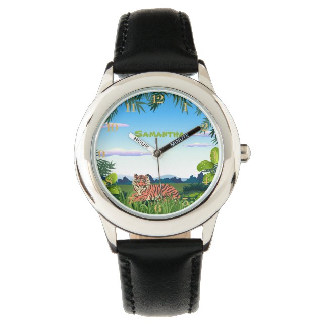 Montre Tigre de jungle personnalisé (devant)
