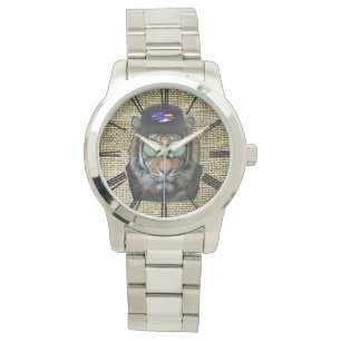 Montre Tigre du Bengale avec lunettes de soleil