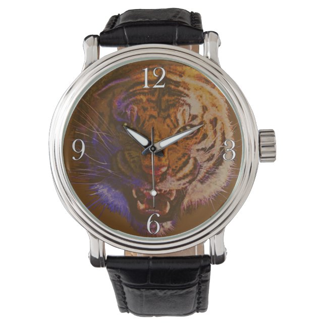 Montre Tigre en ruelle face Big Cat Inde Faune (devant)