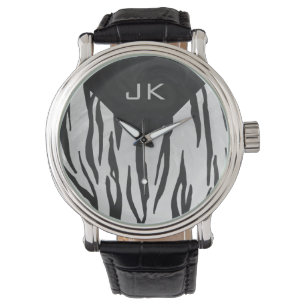 Montre Tigre Monogramme noir et blanc