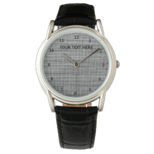 Montre Tissu gris Faux de surveillance de texte personnal