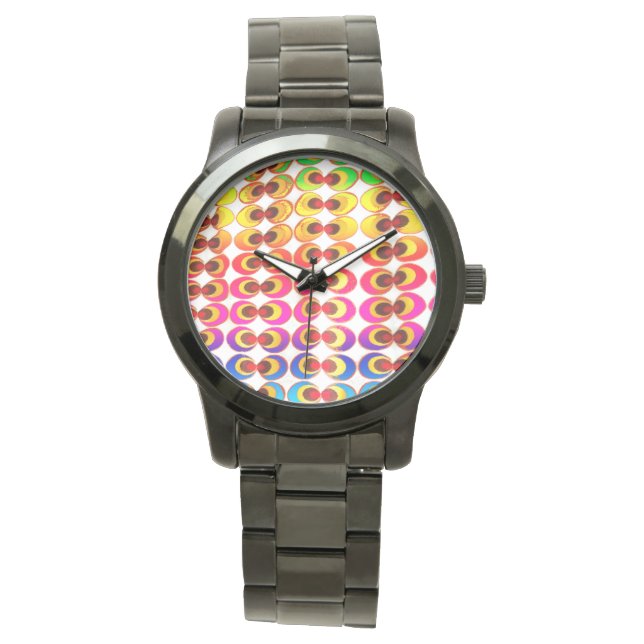 Montre Tissu psychédélique (devant)