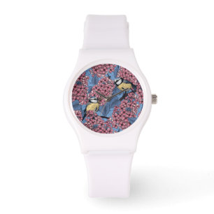 Montre Tit birds dans le jardin lilas