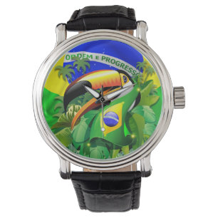 Montre Toco Toucan avec drapeau brésilien