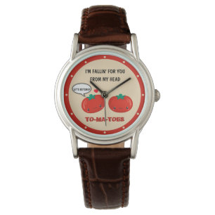 Montre Tomates en amour Cute Romantique Saint Valentin