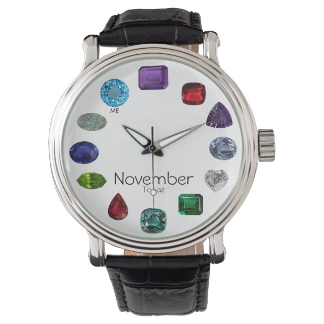 Montre Topaz, novembre Birthstone (devant)