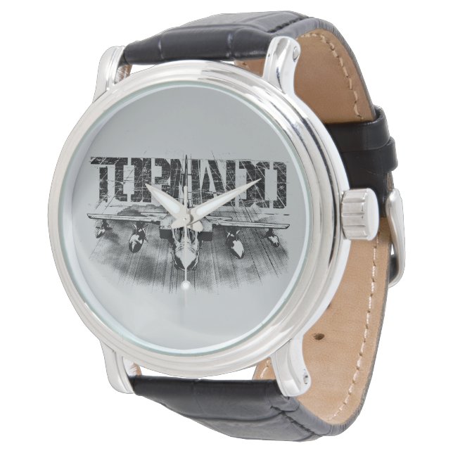 Montre Tornado IDS Cuir Vintage noir (Incliné)